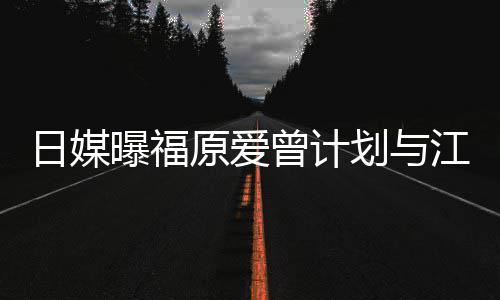 曝福原爱没工奶茶店 曾计作划与日媒如今江宏杰开